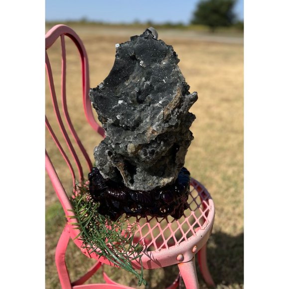 XL Sugar Fluorite Specimen w/Calcite - Picture 1 of 11